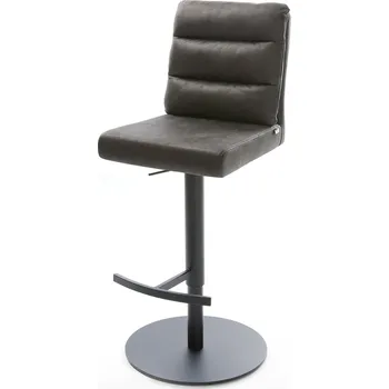 Barová židle DELIFE Barová židle Pela-Flex vintage antracitová otočná podnož výškově nastavitelná kovová