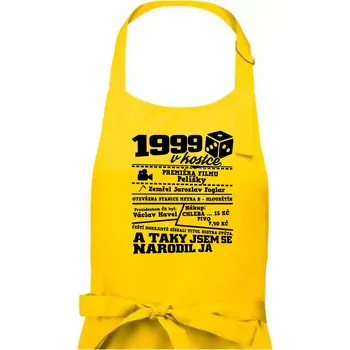 Kuchyňská zástěra 1999 v kostce - Pánská zástěra na vaření - Univerzální velikost ( Žlutá )