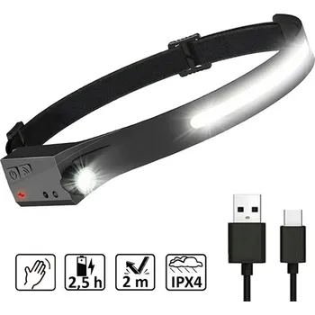 Čelovka Verke Čelovka nabíjecí 230° 40 COB + 1 XPE LED 1200mAh 14308