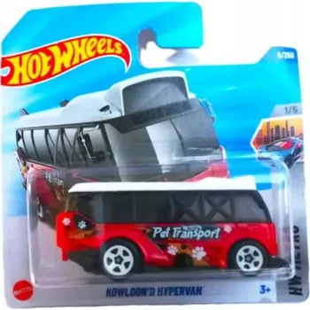 auto na autodráhu Hot Wheels KowloonD Hypervan červený