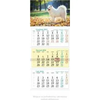 Kalendář Kalendarz 2026 ścienny trójdzielny Pies