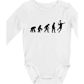 Kojenecký body Evoluce Badminton - Body kojenecké s dlouhým rukávem - Dlouhý r. do 3 měs ( Bílá )