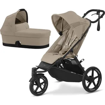 Kočárek Kočárek CYBEX Avi Spin 2025 včetně korby a adaptéru, almond beige