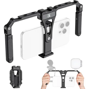 K&F Concept stabilizační držák na mobilní telefon s dvojitými madly (skládací video rig pro mobil KF31.092)