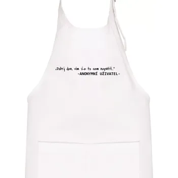 Kuchyňská zástěra Stavíme svépomoci - Dobrý den, vím že to sem nepatří... - Dětská zástěra na vaření - Univerzální velikost ( Bílá )