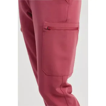 Dámské kalhoty Onna Premier Dámské strečové cargo kalhoty do pasu NN 600, barva calm pink, vel. XL