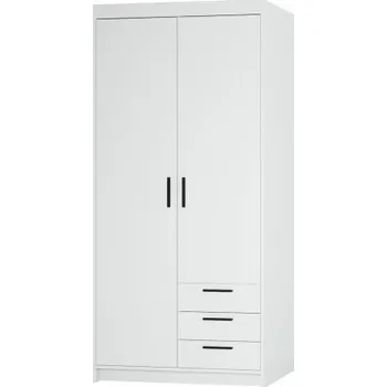 Šatní skříň Skříň Enja 2D3S 90cm Bílá