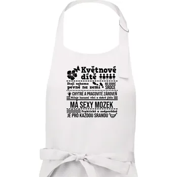Kuchyňská zástěra Narozeniny květen - Pánská zástěra na vaření - Univerzální velikost ( Bílá )