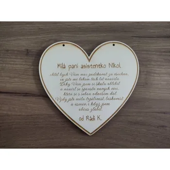 Vánoční ozdoba Věnování pro učitele srdíčko Bez ozdob Původní (chtěl bych Vám...)