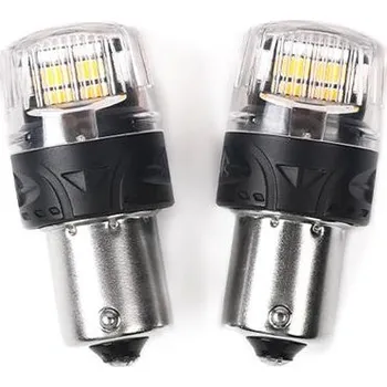 Autožárovka CARCLEVER 04120168 Autožárovka LED BA15S 12V 16LED 2835SMD oranžová 2ks
