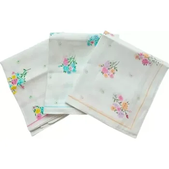 Látkový kapesník Etex kapesníky Kytky vzor E dámské