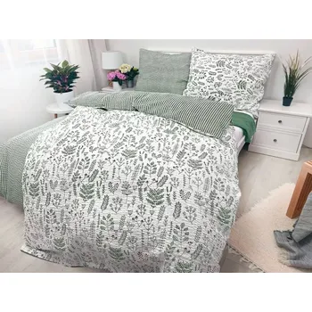 Povlečení Kvalitex Provence Collection Lavender fialové 140 x 200, 70 x 90 cm nitěné knoflíky