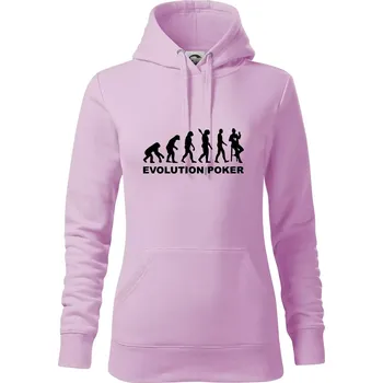 Dámská mikina Evolution poker - Mikina dámská Cape s kapucí - S ( Orchid )