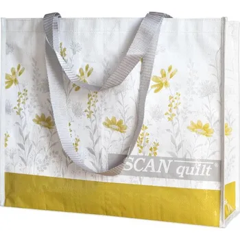 Nákupní taška SCANquilt taška DESIGN virginia bíložlutošedá 40 x 50 x 16 cm