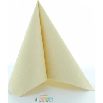 Papírový ubrousek Mank GmbH Airlaid béžové ubrousky s dekorem STOCKHOLM 40x40 cm (50 ks)