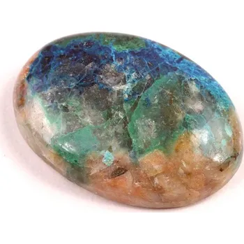 Přírodní kámen Kabošon Crystal Chrysocolla č.5324 (32x23x8mm)