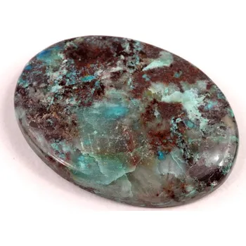 Přírodní kámen Kabošon Crystal Chrysocolla č.5332 (37x27x6mm)
