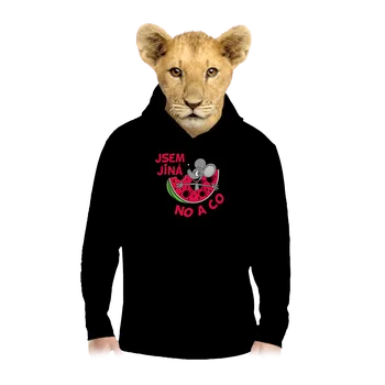 Chlapecká mikina Bastard Jsem jiná dětská mikina klokanka Black