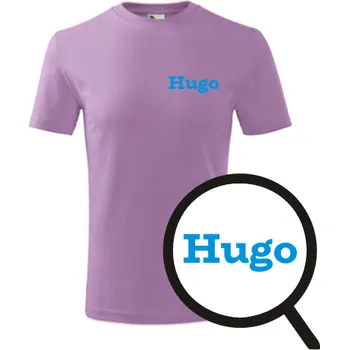 Chlapecké oblečení Fialové dětské tričko Hugo - dětské tričko se jménem - barva fialová - velikost 8let