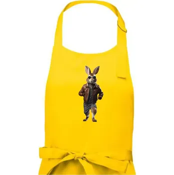 Kuchyňská zástěra Zajíc frajer - Pánská zástěra na vaření - Univerzální velikost ( Žlutá )
