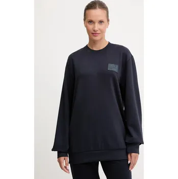 Dámská mikina Mikina EA7 Emporio Armani dámská, tmavomodrá barva, s aplikací, AF13790.7X000129 59X, vel. L