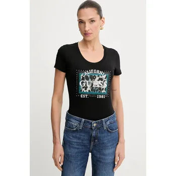 Pánské tričko Tričko Guess ANIMALIER W5YI27.J1314 černá 99X, vel. S