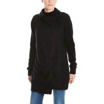 Dámský svetr BENCH svetr - Asymmetric Cardigan Black Beauty (BK11179)