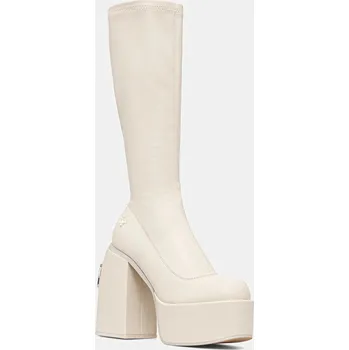 Dámské kozačky Kozačky Naked Wolfe Spice dámské, béžová barva, na podpatku, lehce zateplené, Spice Chalk Spice.Chalk 01X, EUR 40