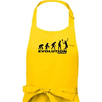 Kuchyňská zástěra Evoluce tenis kluk - Pánská zástěra na vaření - Univerzální velikost ( Žlutá )