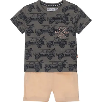 Kojenecká souprava DIRKJE Set 2.d. tričko kr. rukáv + kalhoty zelená se vzorem kluk vel.74