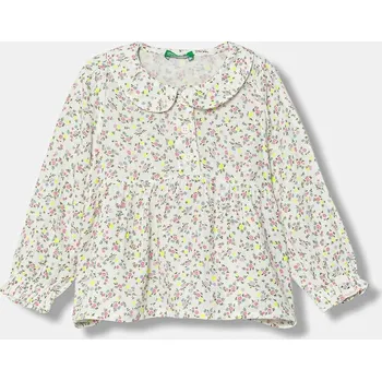 Dámská halenka Dětská bavlněná halenka United Colors of Benetton 534ZGQ02T.P.seasonal béžová 01X, vel. 82