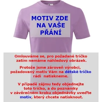 Chlapecké oblečení Fialové dětské tričko s motivem na přání - barva fialová - velikost 8let