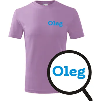 Chlapecké oblečení Fialové dětské tričko Oleg - dětské tričko se jménem - barva fialová - velikost 12let