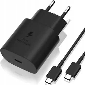 Síťová nabíječka USB-C 45W černá s kabelem 1m
