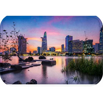 Koupelnová předložka KOUPELNOVÁ PŘEDLOŽKA PŘÍRODA PROTISKLUZOVÁ VODĚODOLNÁ RYCHLESCHNOUCÍ STYL