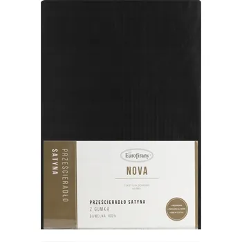 Prostěradlo PROSTĚRADLO S GUMOU NOVA 3 ČERNÉ SATÉN 140x200