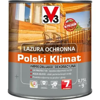 Lak na dřevo Lazurovací lak V33 0,75 l bezbarvý satén