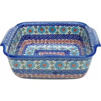 Keramická čtvercová miska malá Bolesławiec