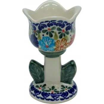 Svícen Keramický svícen tulipán Keramika Bolesławiec