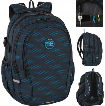 Školní batoh Školní batoh CoolPack s více přihrádkami, černý, modrý, 29 l