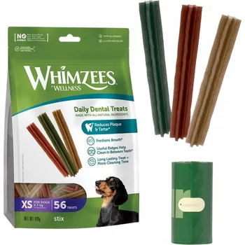 Pamlsek pro psa Whimzees Stix dentální žvýkací tyčinky XS 56 ks