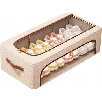 Úložný box Organizér / Obal na boty, povlečení, oblečení s rámem, prémiový úložný box