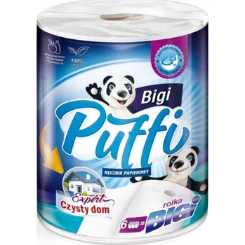 Utěrka Papírové utěrky celulóza Puffi v balení 1 ks bílé