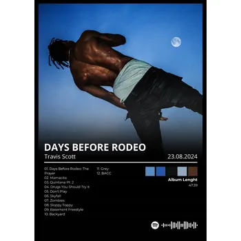 Obraz Dárek Plakát Travise Scotta pro přítele, album v zarámovaném na zeď