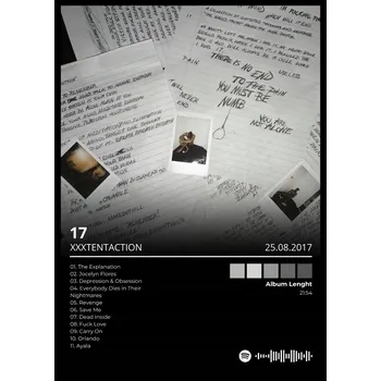 Obraz Plakát xxxtentacion – nápad na dárek pro kluka, holku, bez rámu, A3