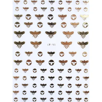 Umělé nehty SAMOLEPKY NA NEHTY VČELY CB-105