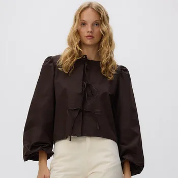 Dámská halenka Reserved - Dámská halenka - tmavě hnědá - 729HF-89X - 729HF-89X-L