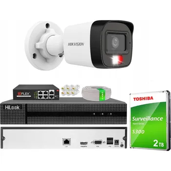 IP kamera Monitorovací sada 4MPx Hikvision PoE venkovní s mikrofonem a online náhledem