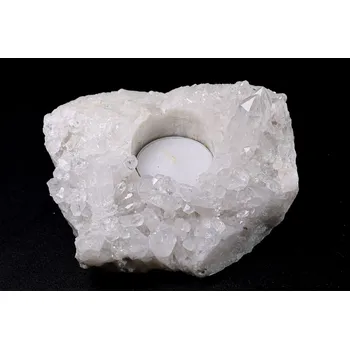 Svícen Magieprirody.cz Křišťál svícen 0.820 kg - svícen na svíčku přírodní #K1535