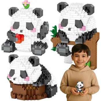 ostatní stavebnice STAVEBNICE SADA 3 V 1 PANDA MINI KOALA DÁREK